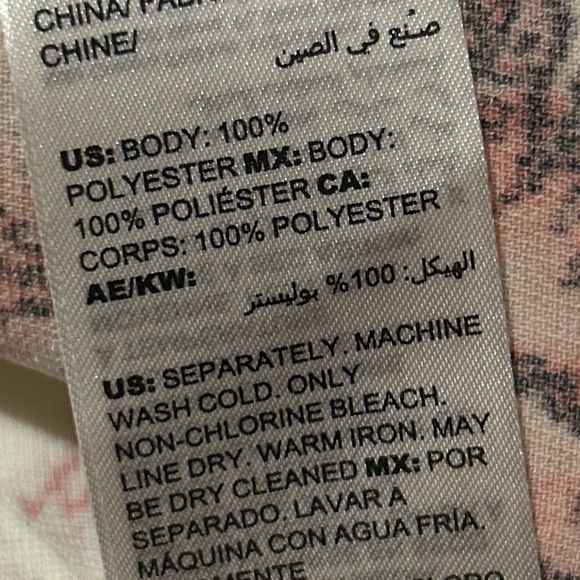 CHICOS NWT Parisian Floral 3/4 Sleeve Mock Neck Top 1 (M/8) - Picture 10 of 12